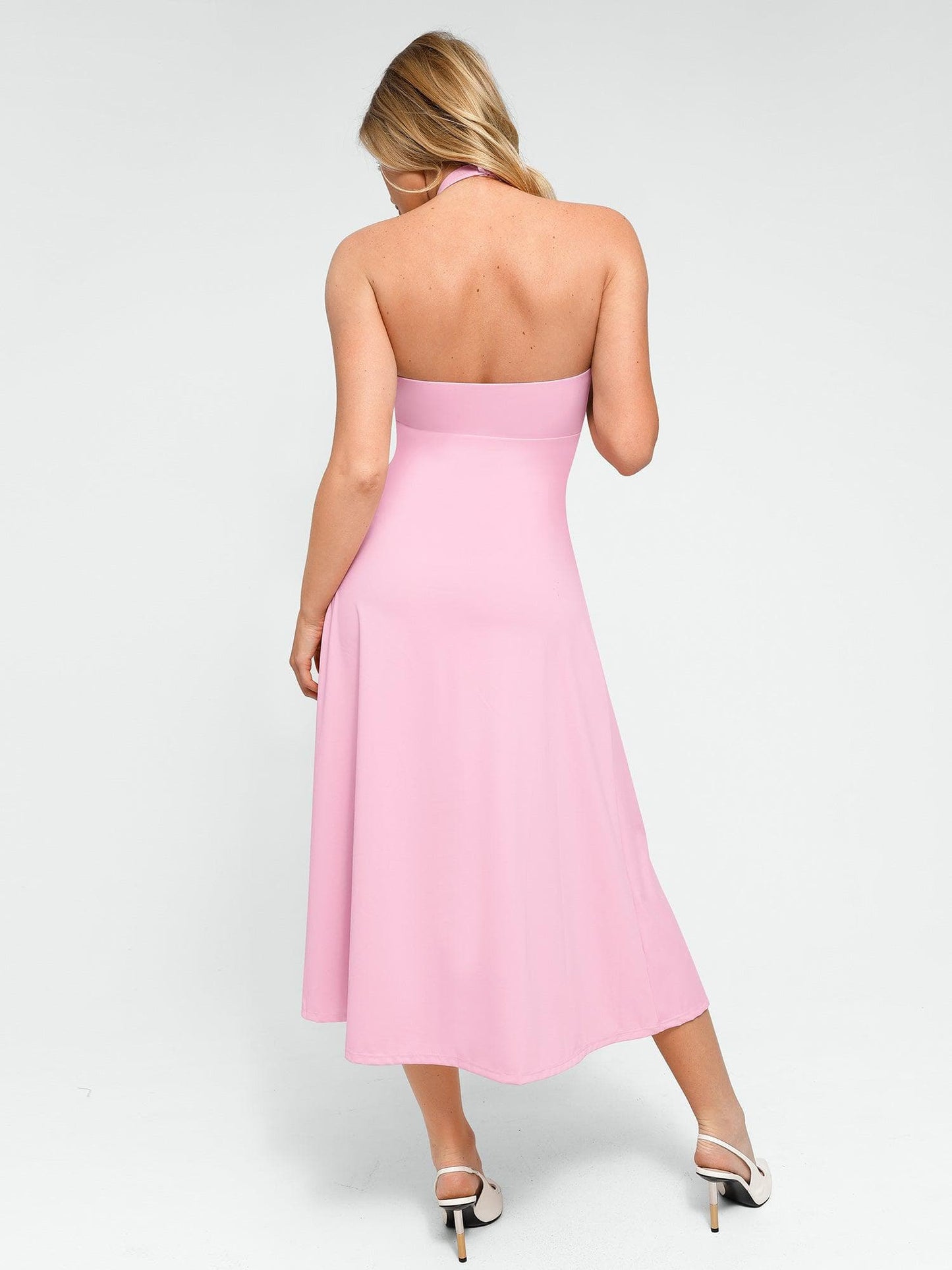 SERINA – Shaping Backless Halter Dress