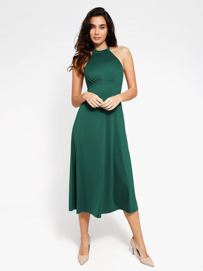 SERINA – Shaping Backless Halter Dress