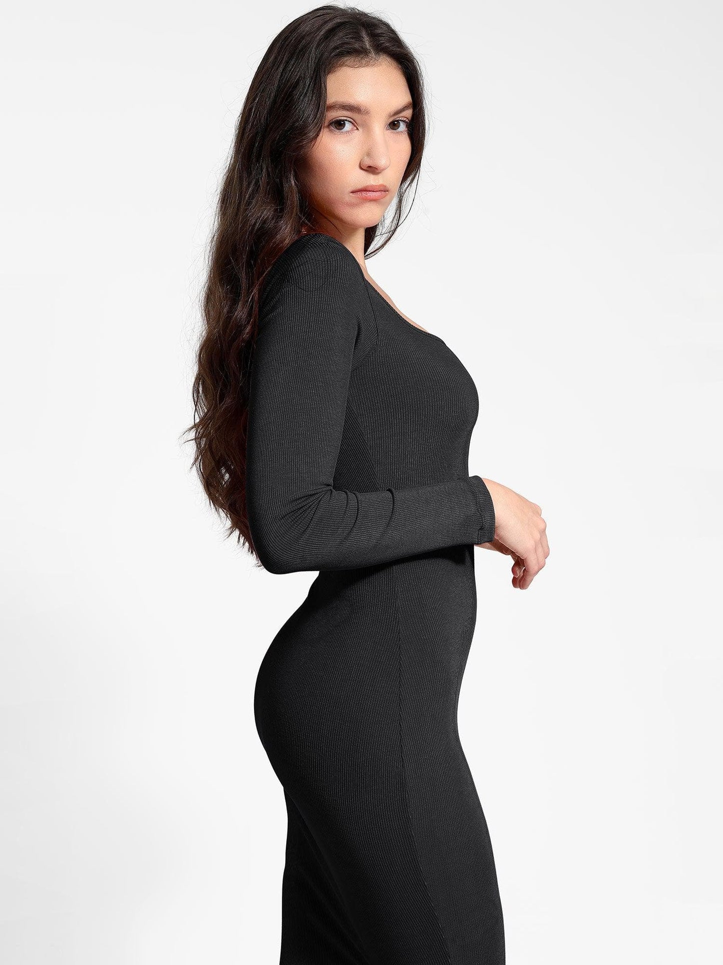 NOVA – Shapewear Maxi Dress met Lange Mouw