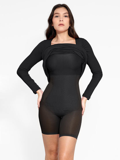 NOVA – Shapewear Maxi Dress met Lange Mouw