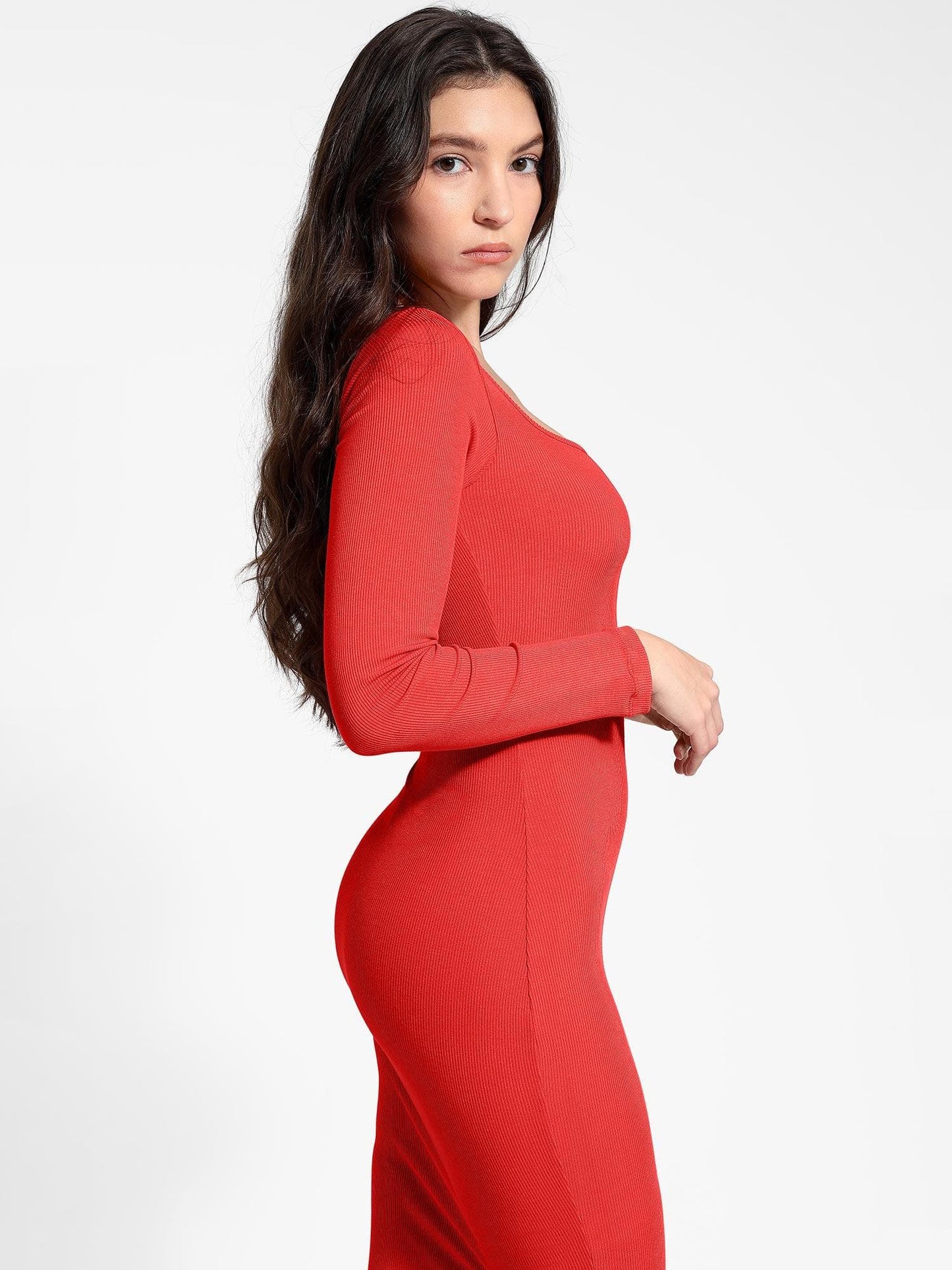 NOVA – Shapewear Maxi Dress met Lange Mouw