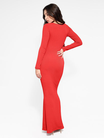 NOVA – Shapewear Maxi Dress met Lange Mouw