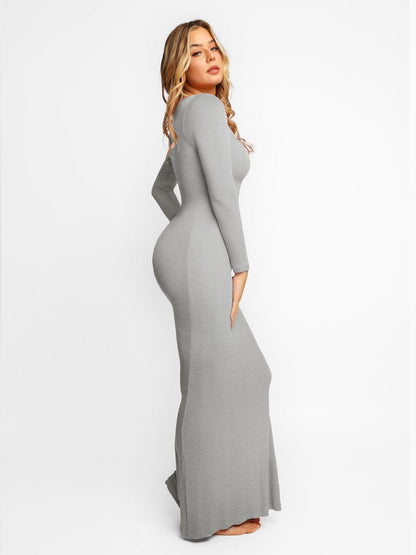 NOVA – Shapewear Maxi Dress met Lange Mouw