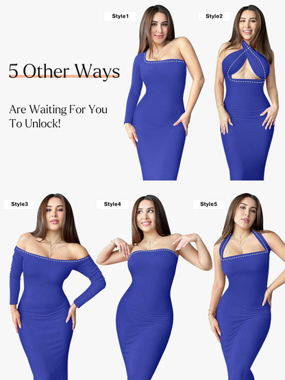 NOVA – Shapewear Maxi Dress met Lange Mouw