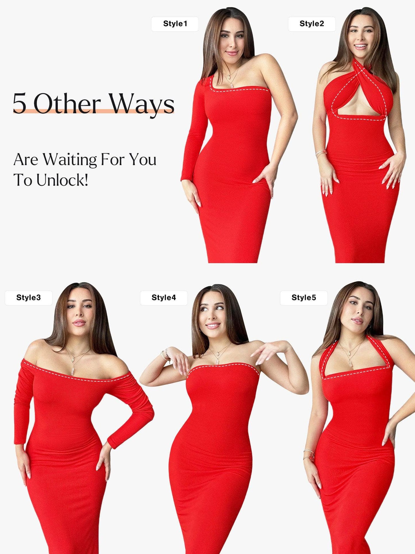 NOVA – Shapewear Maxi Dress met Lange Mouw
