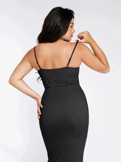 LYNE – Shapewear Maxi Jurk met Kant & Mermaid Pasvorm