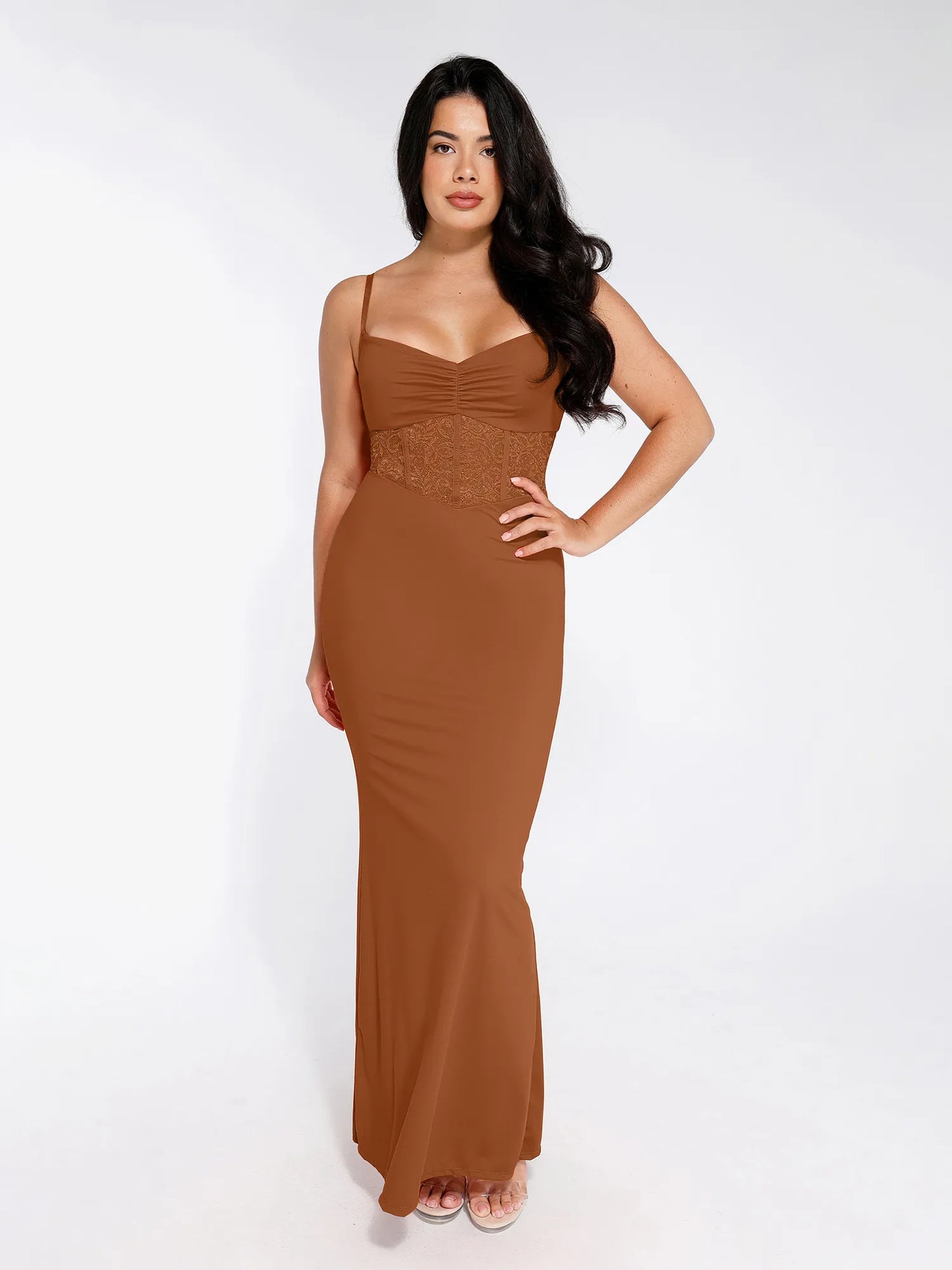 LYNE – Shapewear Maxi Jurk met Kant & Mermaid Pasvorm