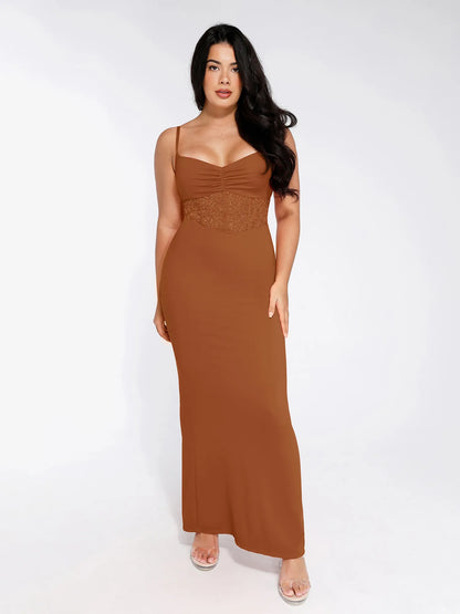 LYNE – Shapewear Maxi Jurk met Kant & Mermaid Pasvorm