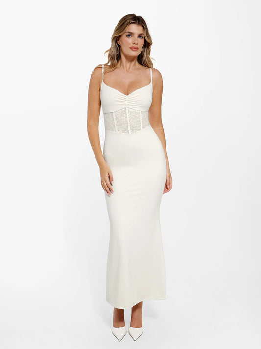 LYNE – Shapewear Maxi Jurk met Kant & Mermaid Pasvorm
