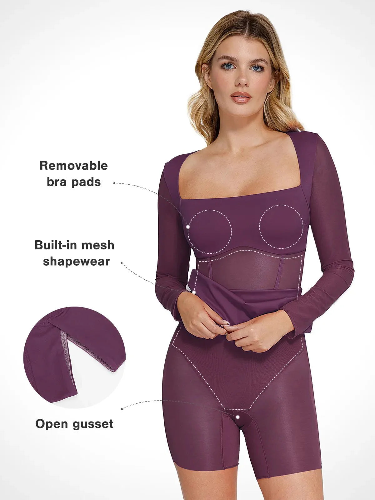 LIA – Shapewear Midi Jurk Mesh