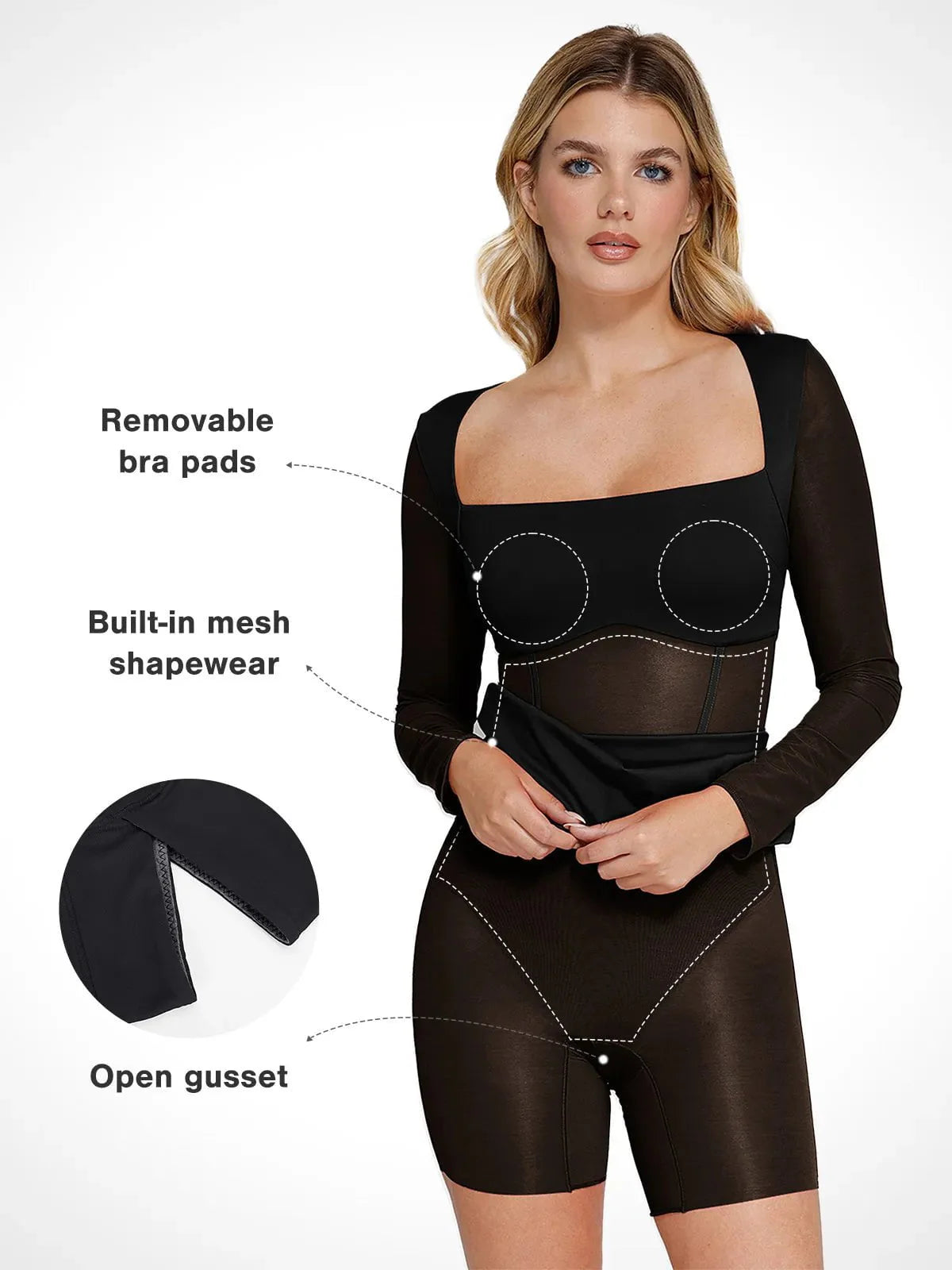 LIA – Shapewear Midi Jurk Mesh