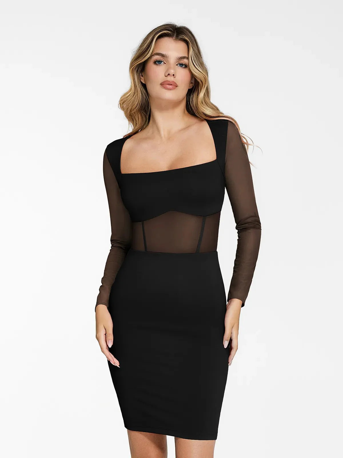 LIA – Shapewear Midi Jurk Mesh