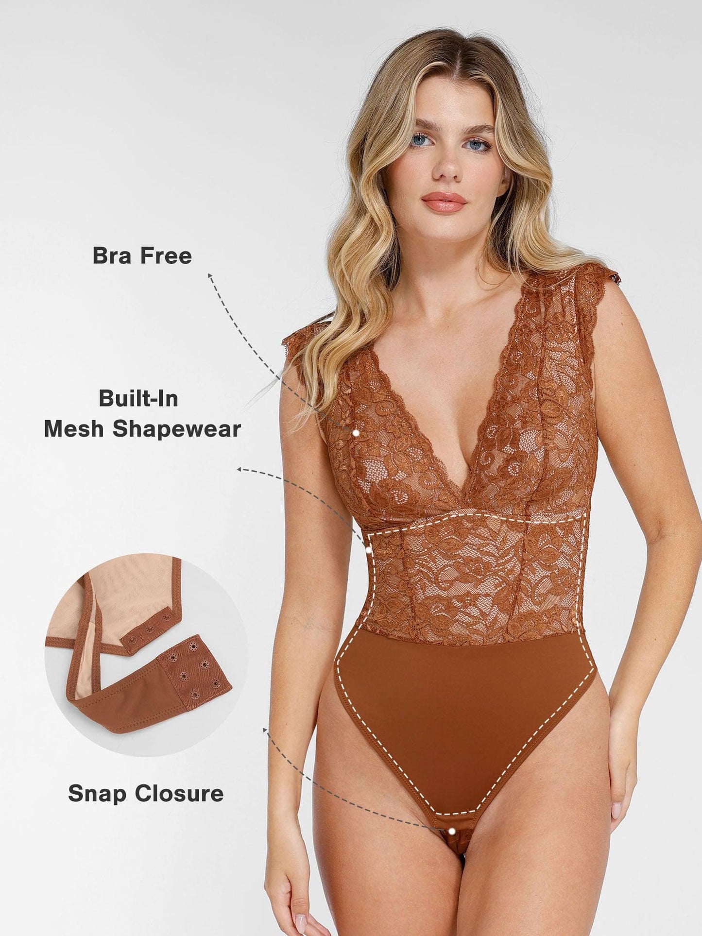 NOORÉ – Lace Bodysuit of Skirt