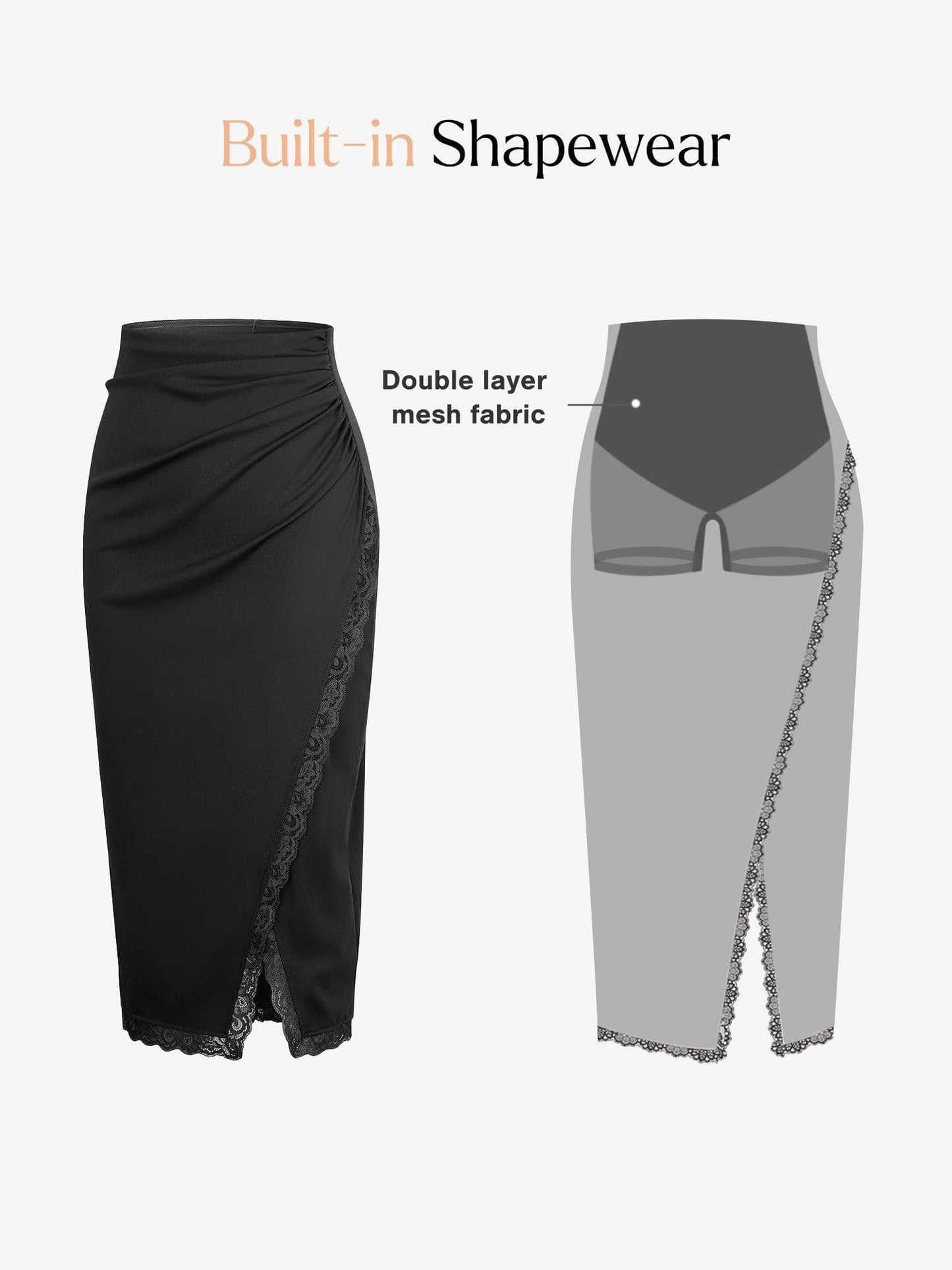 NOORÉ – Lace Bodysuit of Skirt