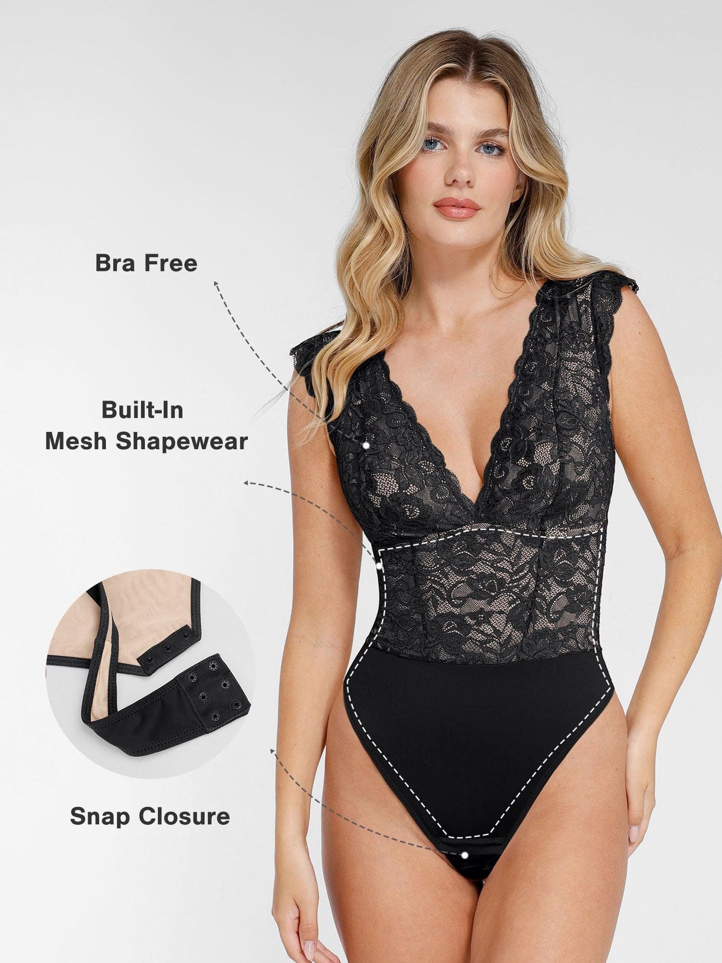 NOORÉ – Lace Bodysuit of Skirt