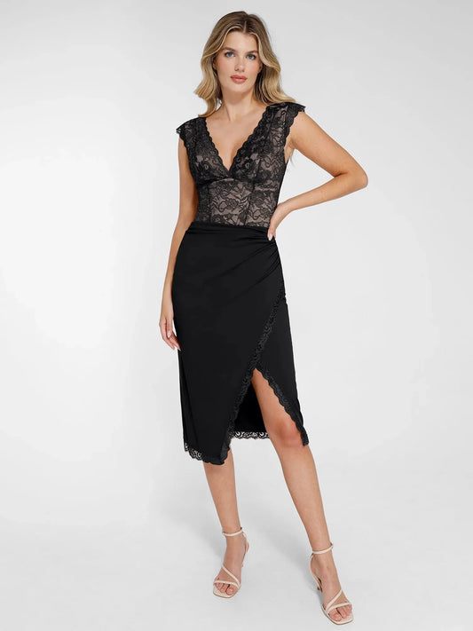 NOORÉ – Lace Bodysuit of Skirt