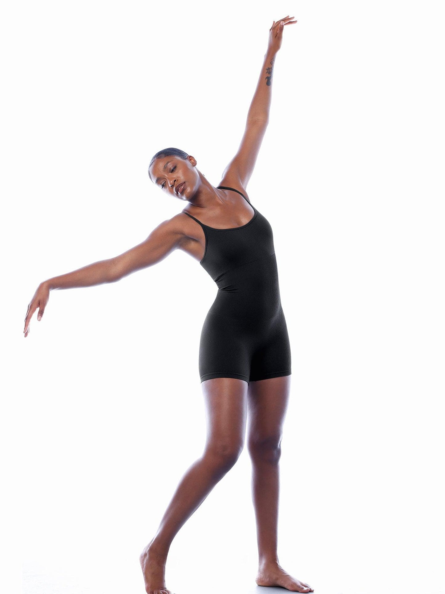 NATALIA | Naadloze Rib Romper met Bandjes