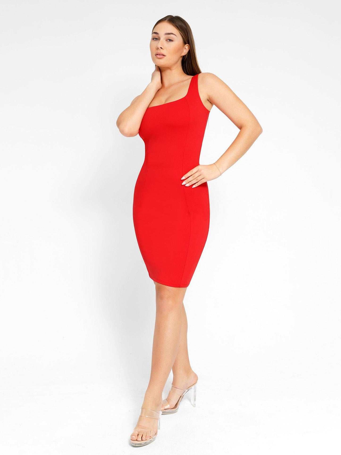 NOOR – Square Neck Work Midi Dress