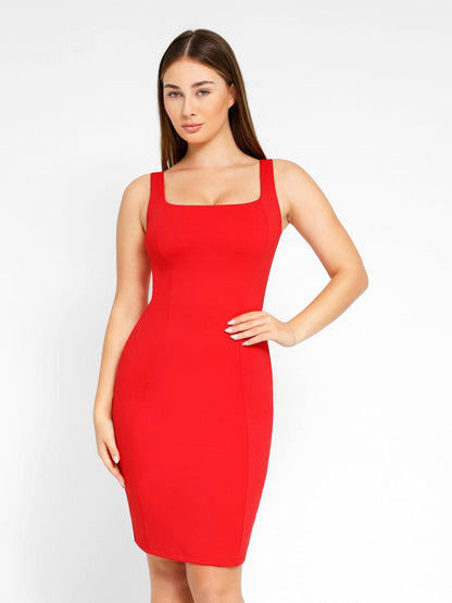 NOOR – Square Neck Work Midi Dress