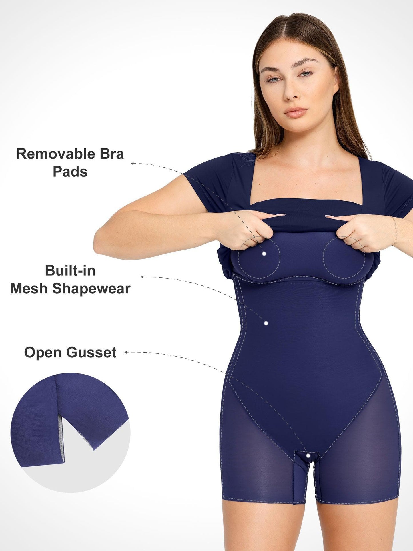 MARISE – Shaping Square Neck Work Dress
