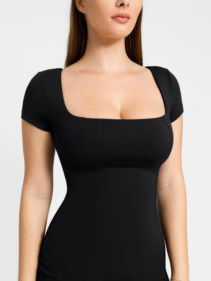 MARISE – Shaping Square Neck Work Dress