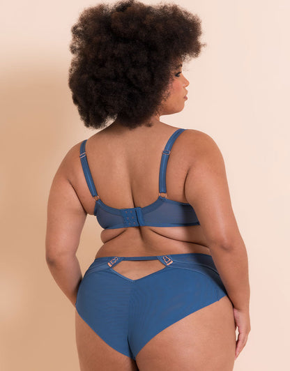 FRISE – High Waist Brief French Blue - LivingCurves Lingerie Bottom S