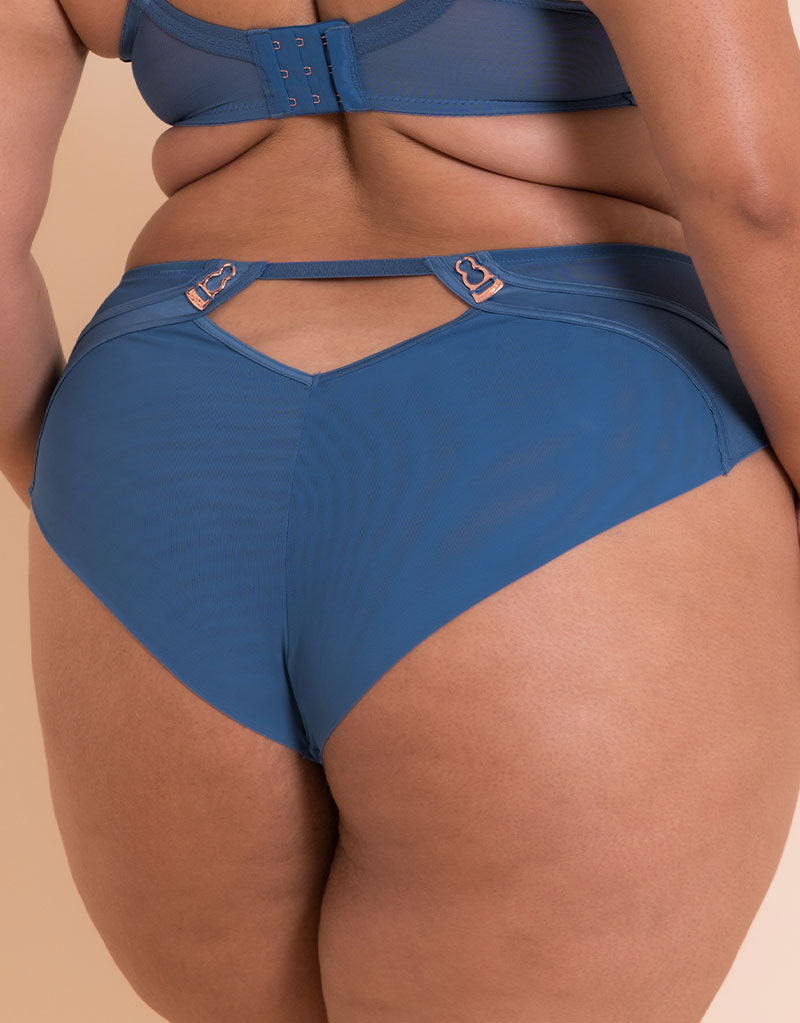 FRISE – High Waist Brief French Blue - LivingCurves Lingerie Bottom S
