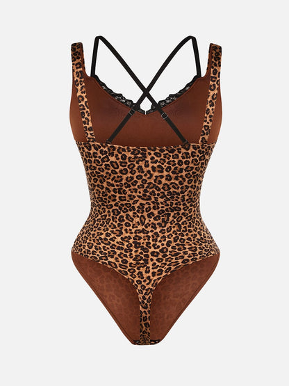 CLARI – Kant V-Hals Shapewear String Body - LivingCurves Seamless Shaper Zwart / S
