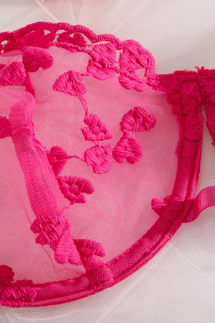 Lingerieset Dames Mesh – Roze 3-Delig Met Mini Tutu – Luxe Lingerie met Comfort