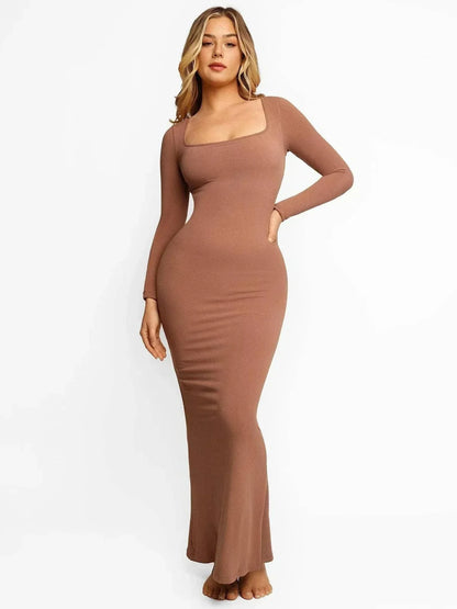 LEVYA – Lange Mouw Shapewear Jurk