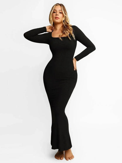 LEVYA – Lange Mouw Shapewear Jurk