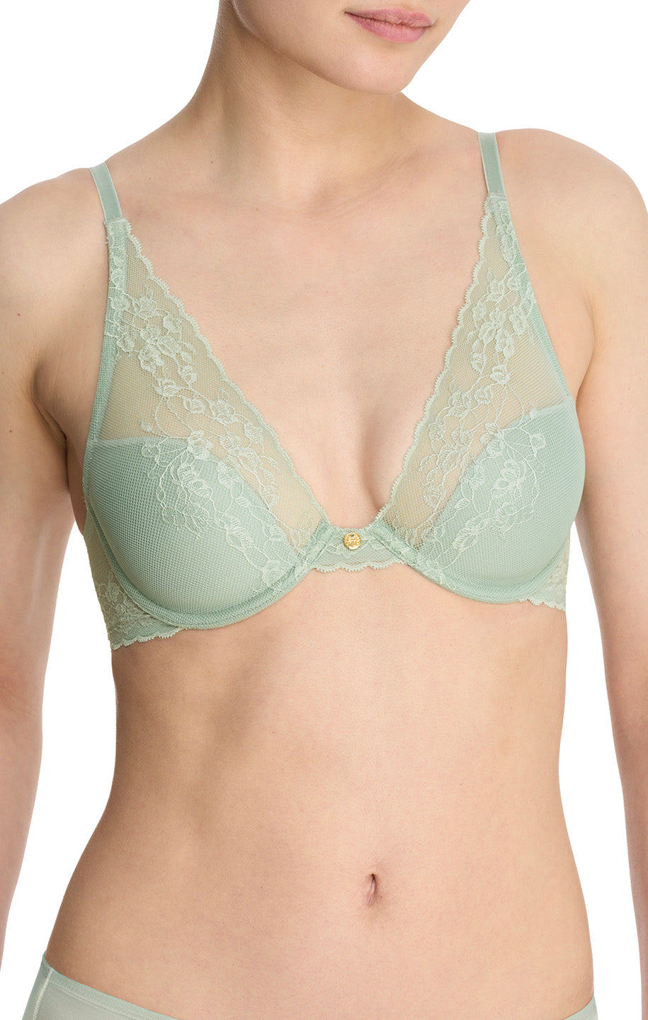 Natori Cherry Blossom Convertible Contour Underwire Bra #721191 - LivingCurves Bras Meadow / 32B